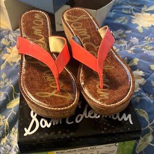 Sam Edelman Women's Neon Coral Sandals